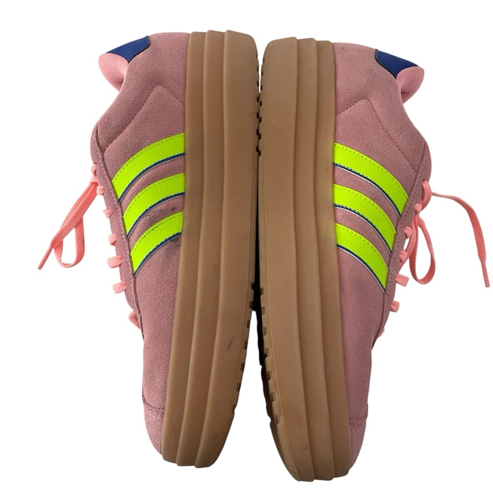 Adidas VL Court Bold Damen Sneaker Pink Lemon Blue Gum Skateboard Size US 11 - Picture 4 of 9